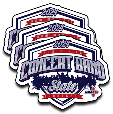 2024 NMAA State Championship Concert Band Sticker 3-Pack