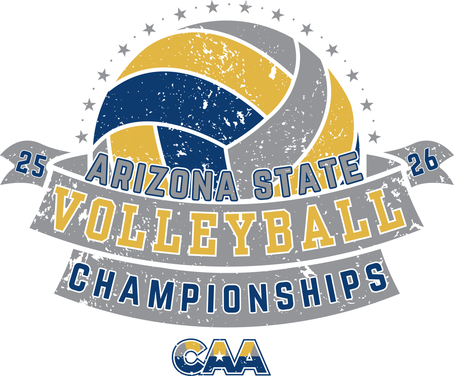 2025-26 CAA State Championship Volleyball Sticker 4-Pack