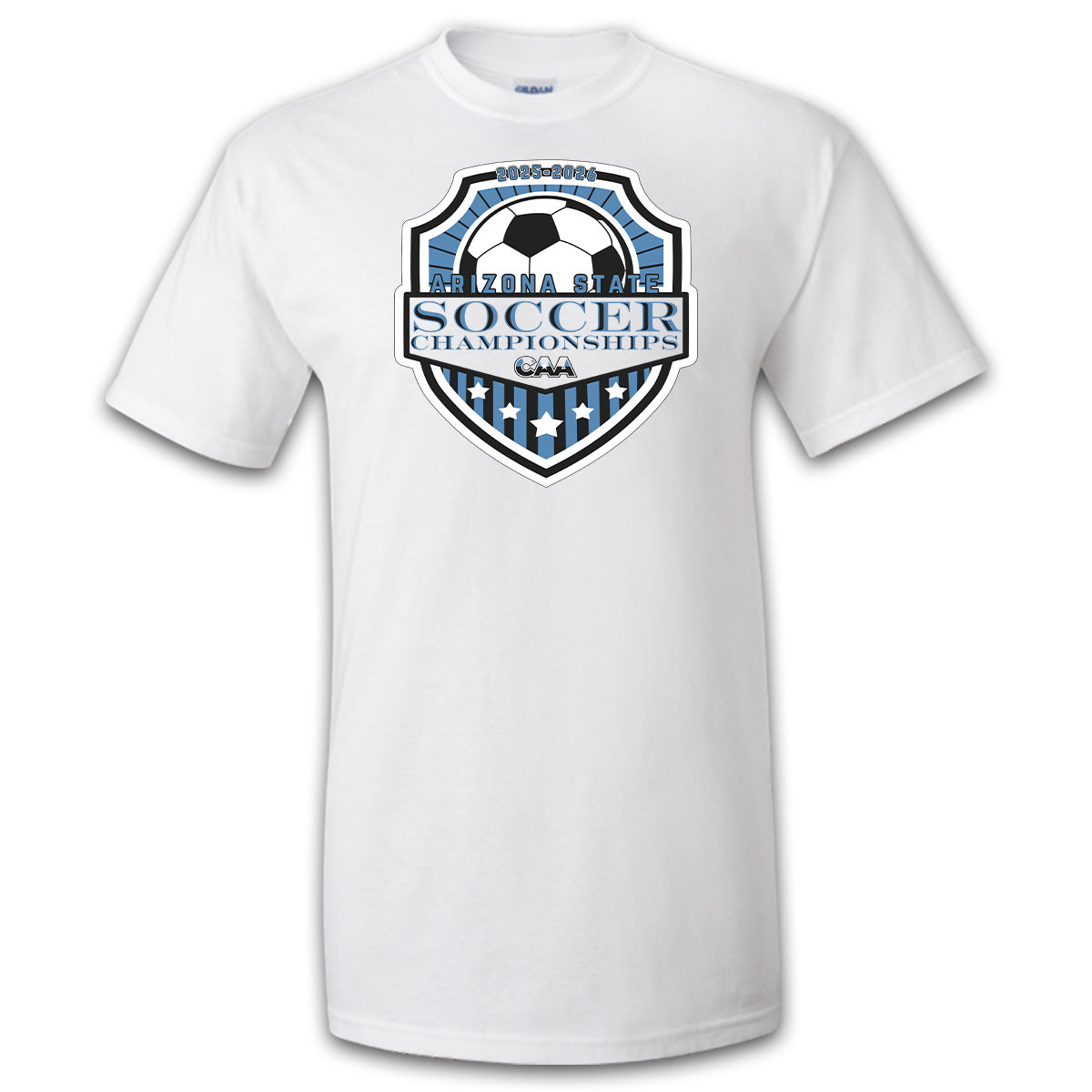 2025-26 CAA State Championship Soccer T-Shirt - WHITE