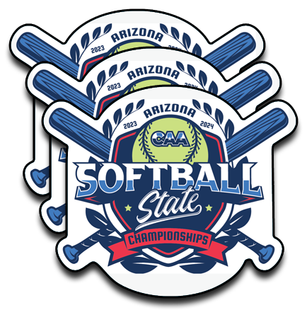 2023-24 CAA State Championship Softball Sticker 3-Pack