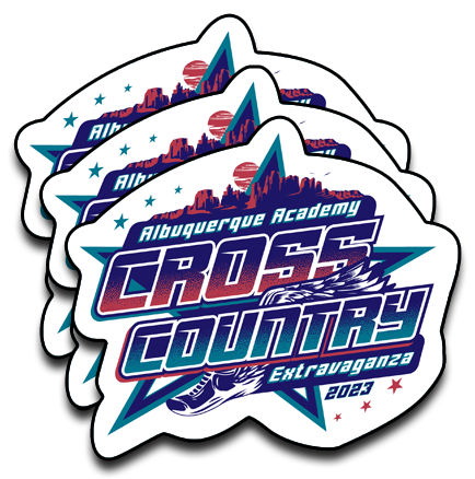 2023 Albuquerque Academy Cross Country Extravaganza Sticker 3-Pack