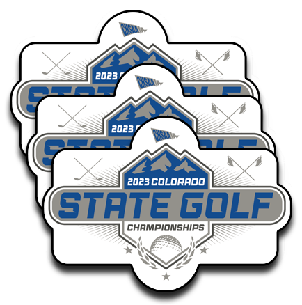 2023 CHSAA State Championship Boys Golf Sticker 3-Pack