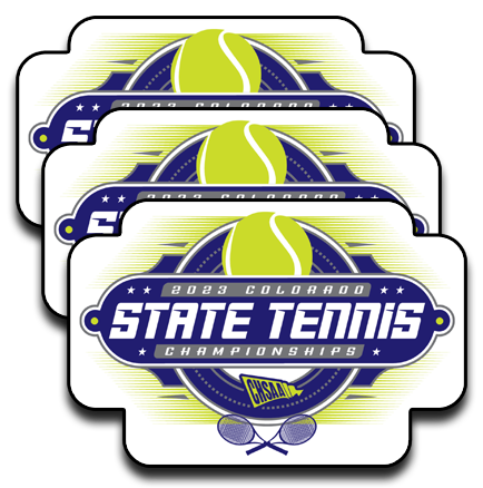 2023 CHSAA State Championship Boys Tennis Sticker 3-Pack