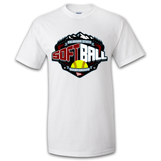 2023 CHSAA State Championship Softball White T-Shirt