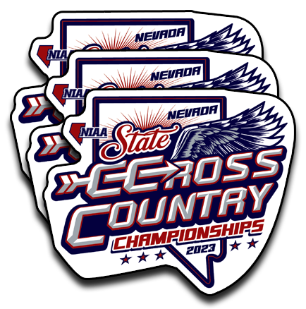 2023 NIAA State Championship Cross Country Sticker 3-Pack
