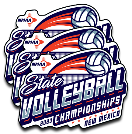 2023 NMAA State Championship Volleyball Sticker 3-Pack