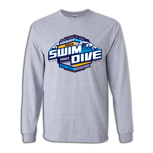 2023 PCDS Small School Swim & Dive Championship Long Sleeve Shirt