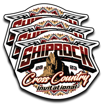 2023 Shiprock Invitational Cross Country Tournament Sticker 3-Pack
