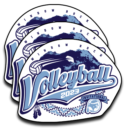 2023 Window Rock Invitational Volleyball Tournament Sticker 3-Pack