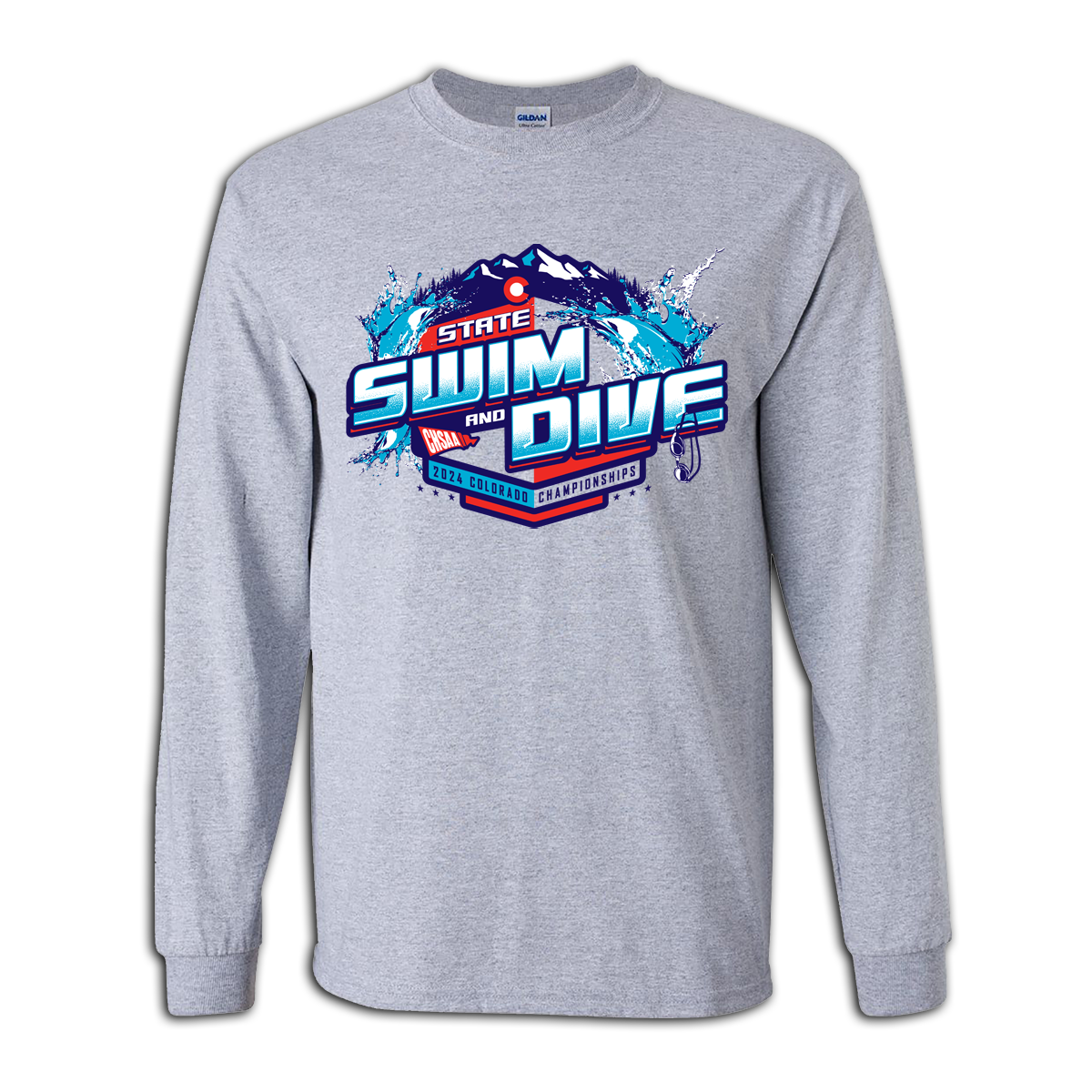 2024 CHSAA State Championship Boys Swim & Dive Long Sleeve Shirt ...