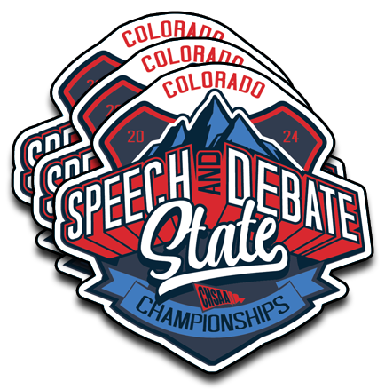 2024 CHSAA State Championship Speech & Debate Sticker 3-Pack