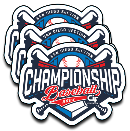 2024 CIF-SDS Championship Baseball Sticker 3-Pack