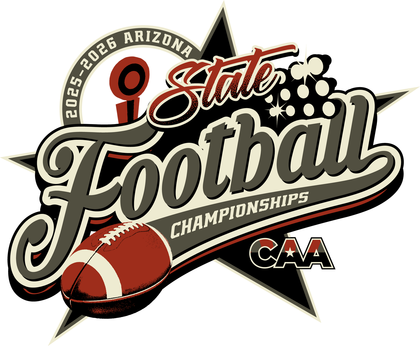 2025-26 CAA State Championship Football Sticker 4-Pack