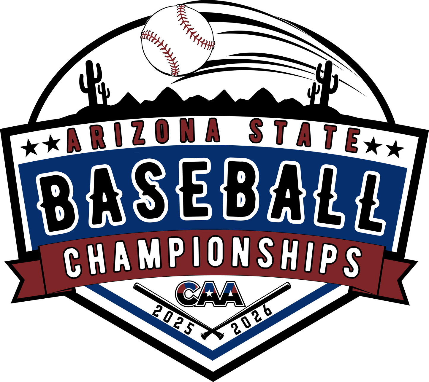 2025-26 CAA State Championship Baseball Sticker 4-Pack