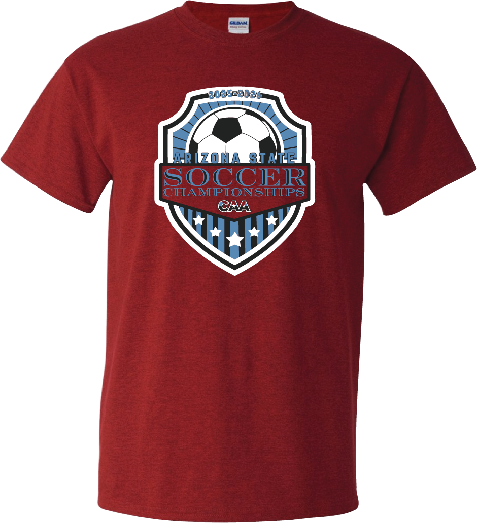 2025-26 CAA State Championship Soccer T-Shirt - CHERRY