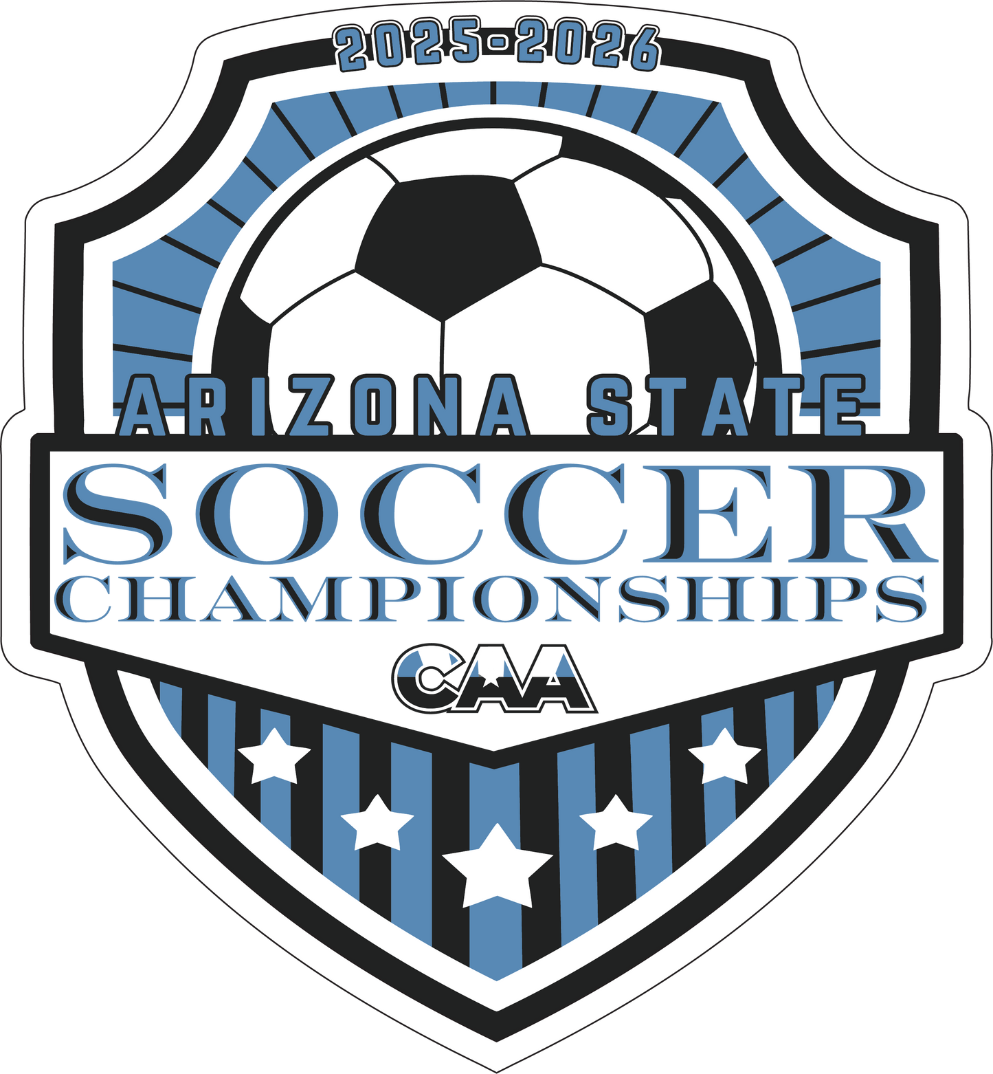 2025-26 CAA State Championship Soccer Sticker 4-Pack