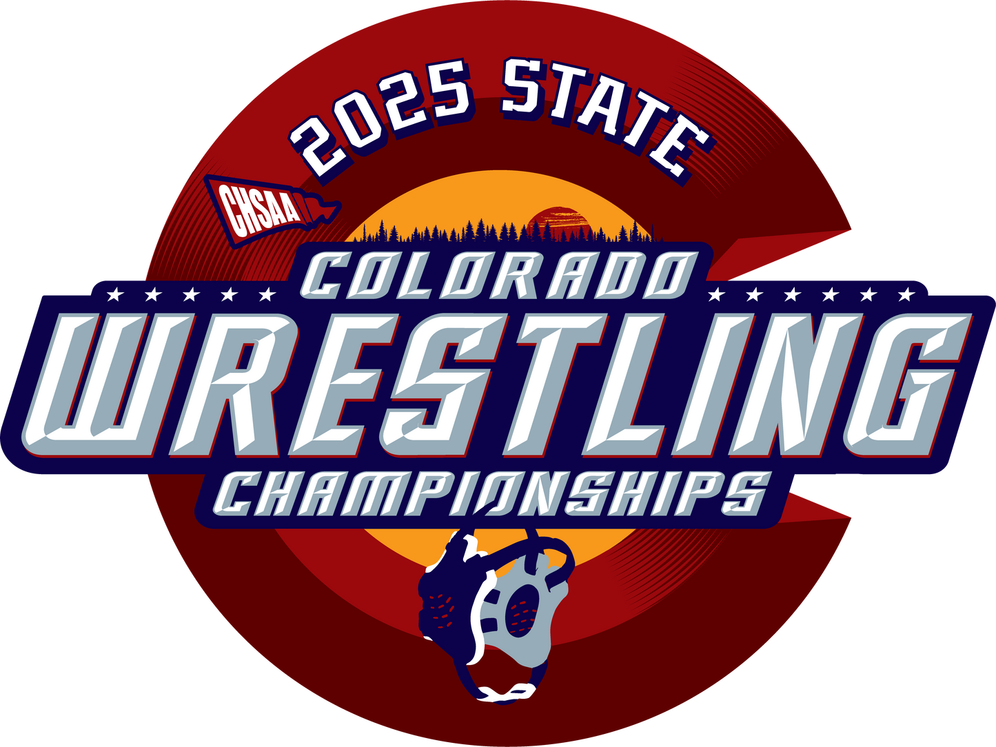 2025 CHSAA State Championship Wrestling Sticker 3-Pack