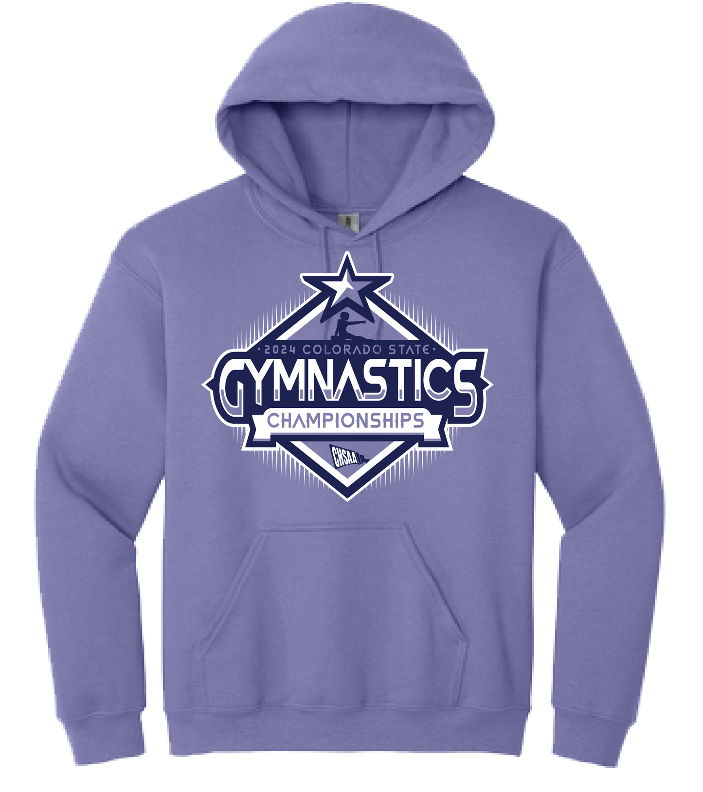 2024 CHSAA State Championship Gymnastics Lilac Hoodie