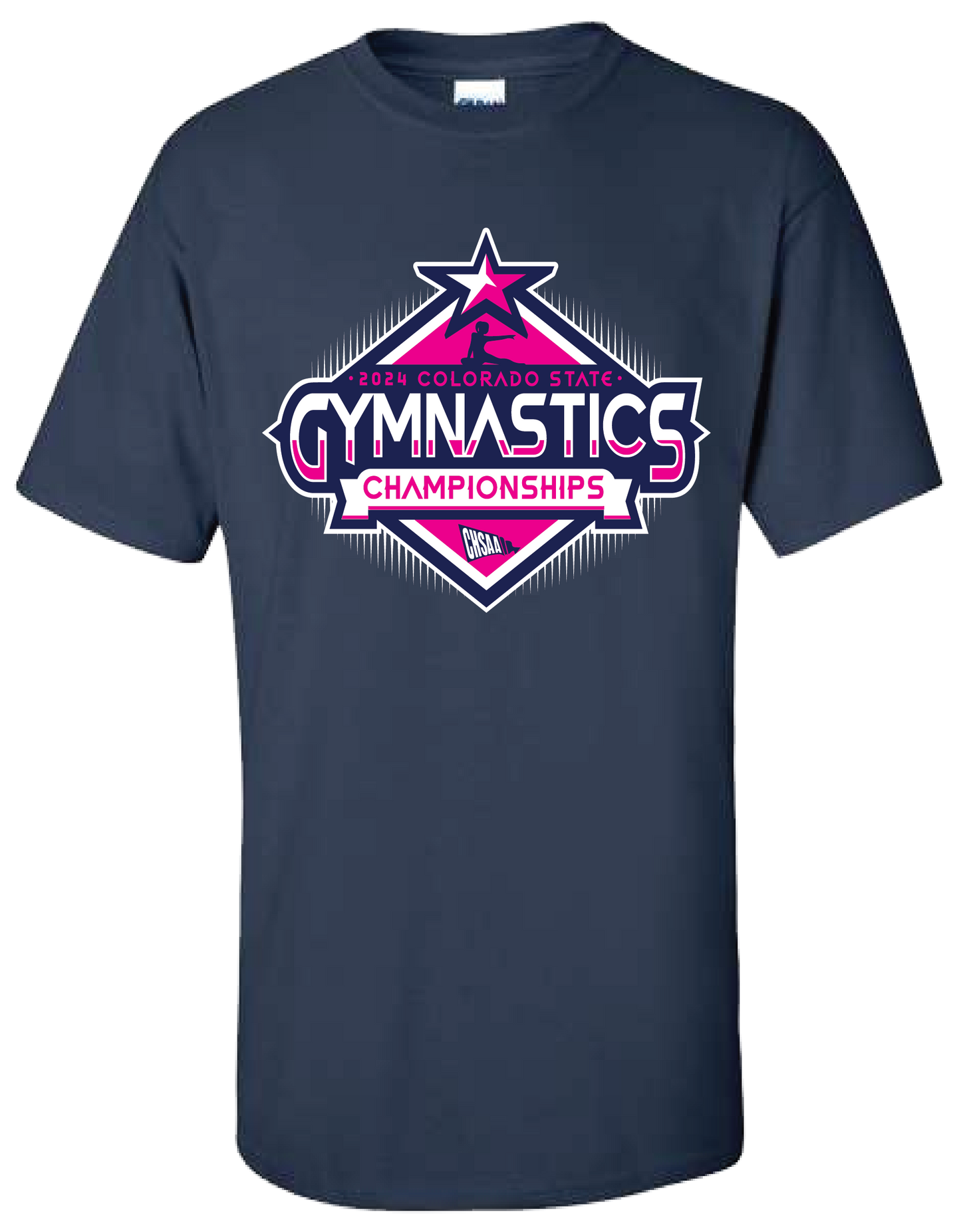 2024 CHSAA State Championship Navy Gymnastics T-Shirt