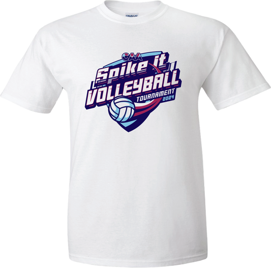 2024 CAA Spike It Tournament Volleyball T-Shirt - White