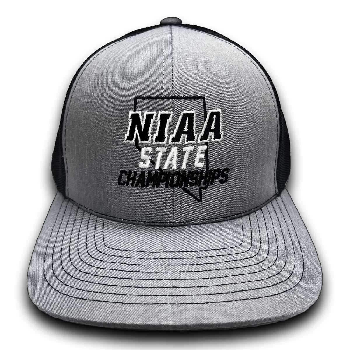 NIAA State Championship Charcoal Gray & Black Cap